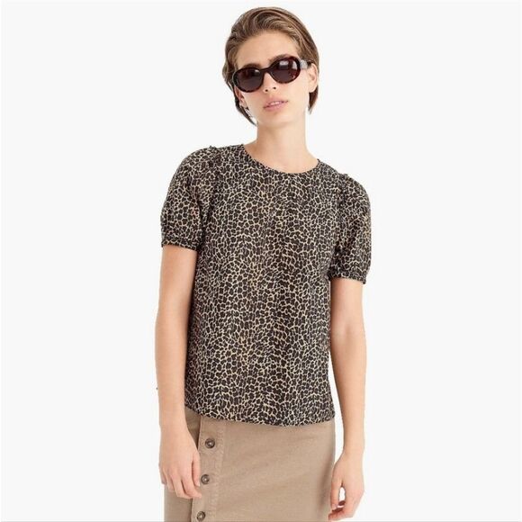 J.Crew Women's Leopard Print Top Size XS - Picture 1 of 9
